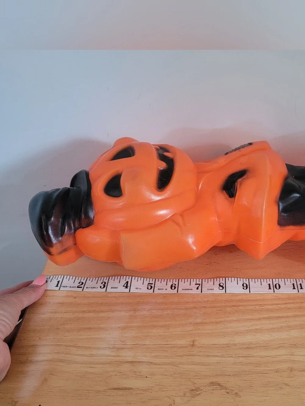 Empire Halloween 1969 Jack-O-Lantern Scarecrow Orange Black Blow Mold Plastic